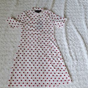 Heart Print T-Shirt Dress